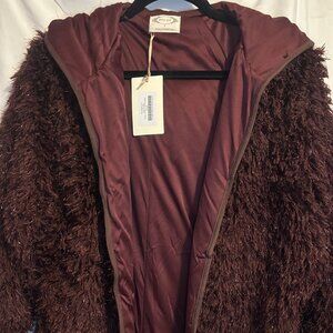 Joyfolie Mia Joy Okalla Sweater - Merlot - Size S - NWT